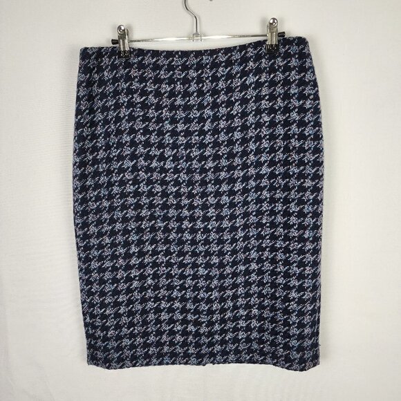 Ann Taylor Factory Wool Blend Tweed Pencil Skirt 8 - Picture 1 of 6